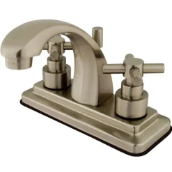 Discount Elinvar Two Handle 4" Centerset Lavatory Faucet with Brass Pop-up 4" Center Set