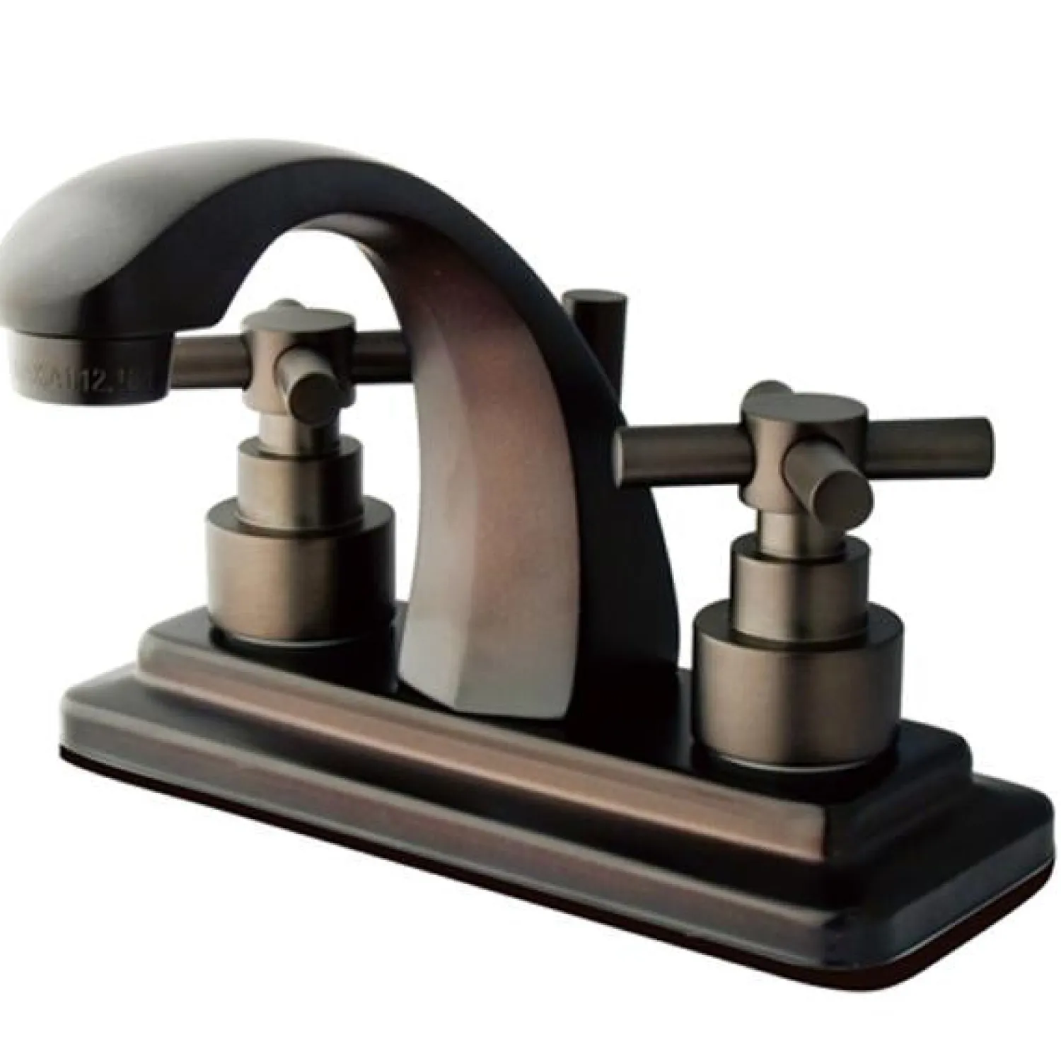 Discount Elinvar Two Handle 4" Centerset Lavatory Faucet with Brass Pop-up 4" Center Set