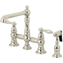 Sale English Country Kitchen Faucet with Side Sprayer Faucets With Side Spray|Bridge Faucets