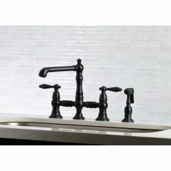 Sale English Country Kitchen Faucet with Side Sprayer Faucets With Side Spray|Bridge Faucets