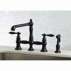 Sale English Country Kitchen Faucet with Side Sprayer Faucets With Side Spray|Bridge Faucets