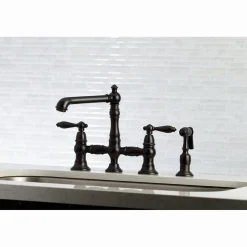 Sale English Country Kitchen Faucet with Side Sprayer Faucets With Side Spray|Bridge Faucets