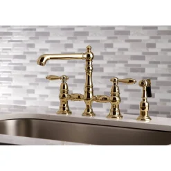 Sale English Country Kitchen Faucet with Side Sprayer Faucets With Side Spray|Bridge Faucets
