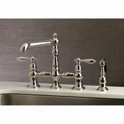 Sale English Country Kitchen Faucet with Side Sprayer Faucets With Side Spray|Bridge Faucets