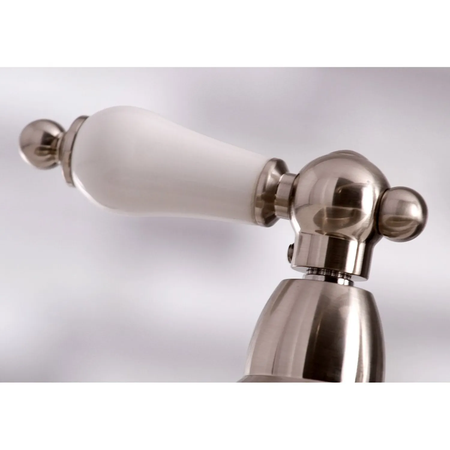 Discount English Country 4-Hole 8" Bridge Kitchen Faucet with Sprayer Faucets With Side Spray|Bridge Faucets