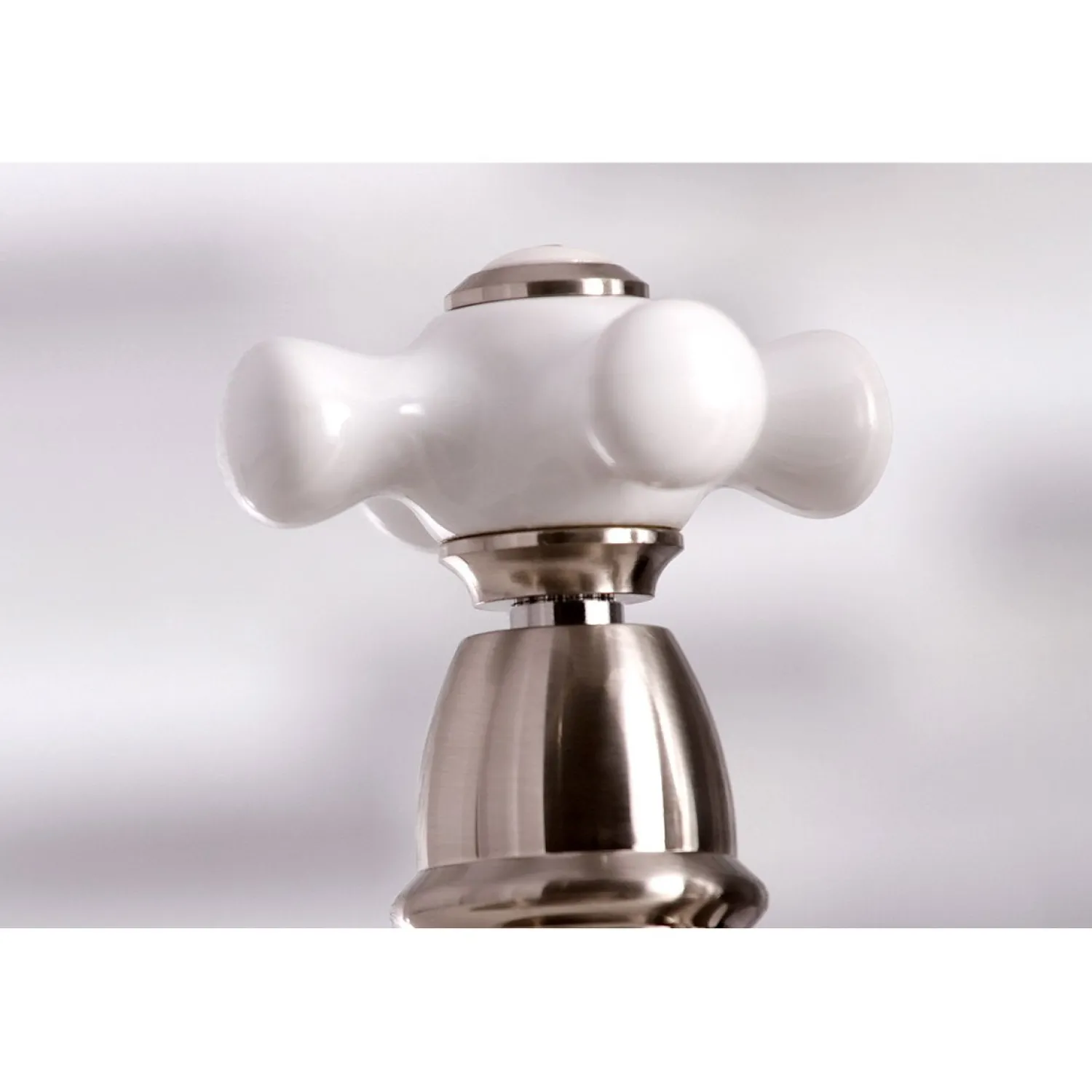 Outlet English Country 8" Bridge 4-Hole Kitchen Faucet with Sprayer Faucets With Side Spray|Bridge Faucets