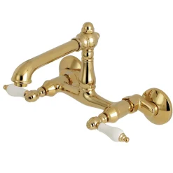 Best English Country 6-Inch Adjustable Center Wall Mount 2-Hole Kitchen Faucet Wall Mounted Kitchen Faucets