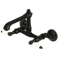Best English Country 6-Inch Adjustable Center Wall Mount 2-Hole Kitchen Faucet Wall Mounted Kitchen Faucets