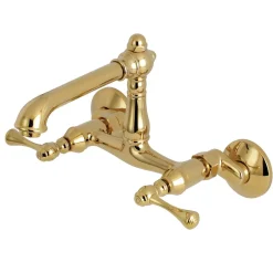 Hot English Country Wall Mount 6-Inch Adjustable Center Kitchen Faucet Wall Mounted Kitchen Faucets
