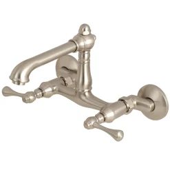 Hot English Country Wall Mount 6-Inch Adjustable Center Kitchen Faucet Wall Mounted Kitchen Faucets