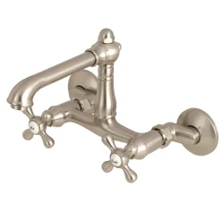 Online English Country 6-Inch Adjustable Center Wall Mount Kitchen Faucet Wall Mounted Kitchen Faucets