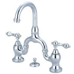 Online English Country 3-Hole Bathroom Bridge Faucet 8" Widespread|4" Center Set