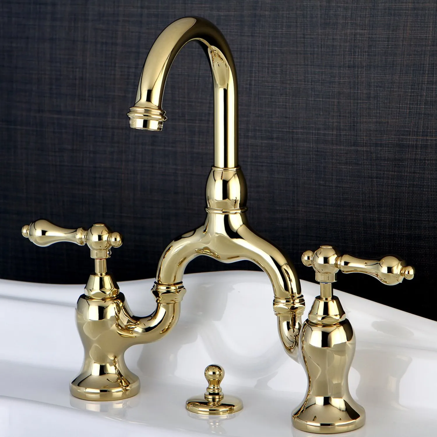Online English Country 3-Hole Bathroom Bridge Faucet 8" Widespread|4" Center Set
