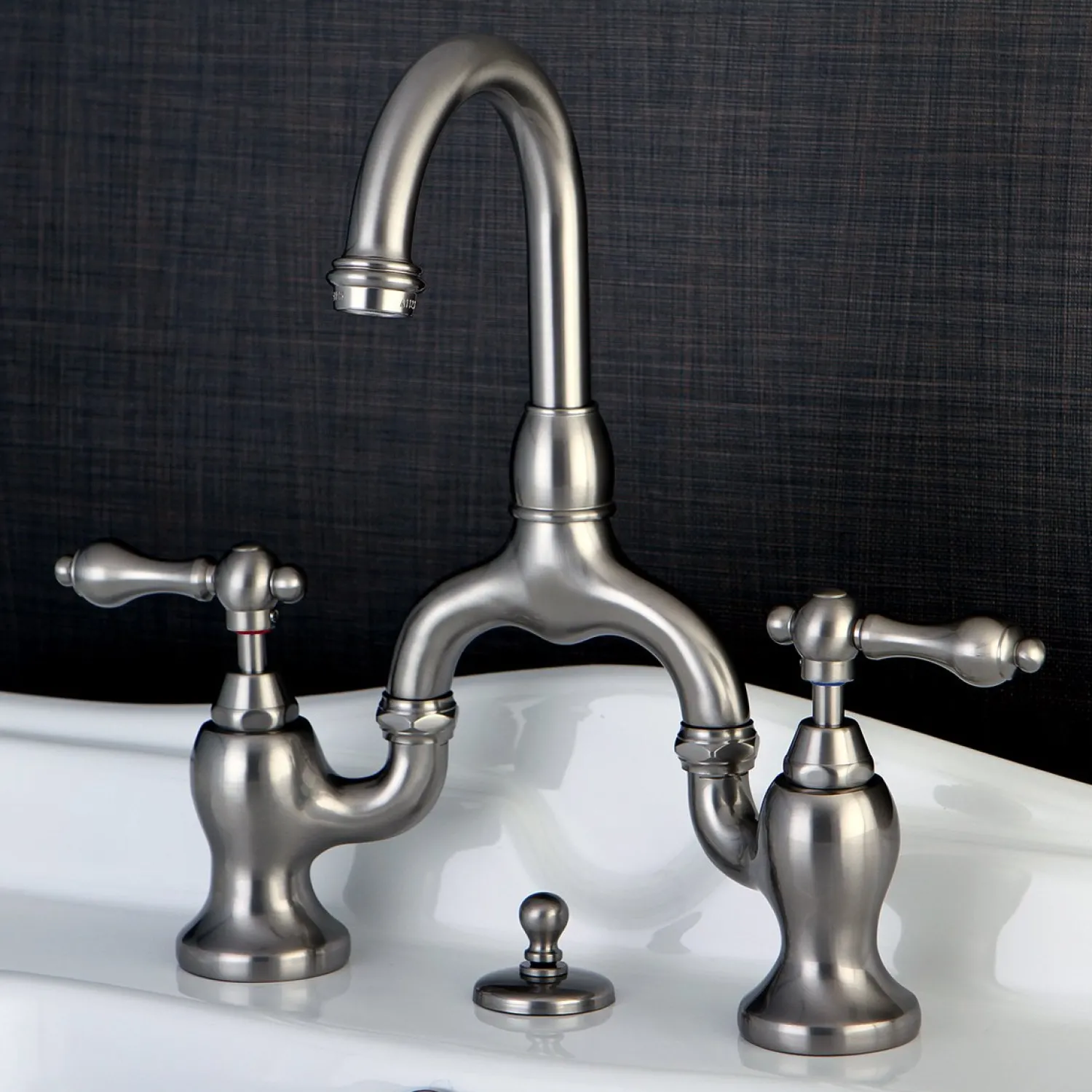 Online English Country 3-Hole Bathroom Bridge Faucet 8" Widespread|4" Center Set