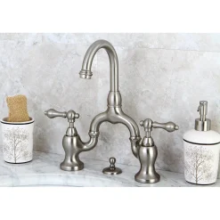 Online English Country 3-Hole Bathroom Bridge Faucet 8