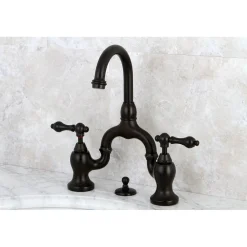 Online English Country 3-Hole Bathroom Bridge Faucet 8
