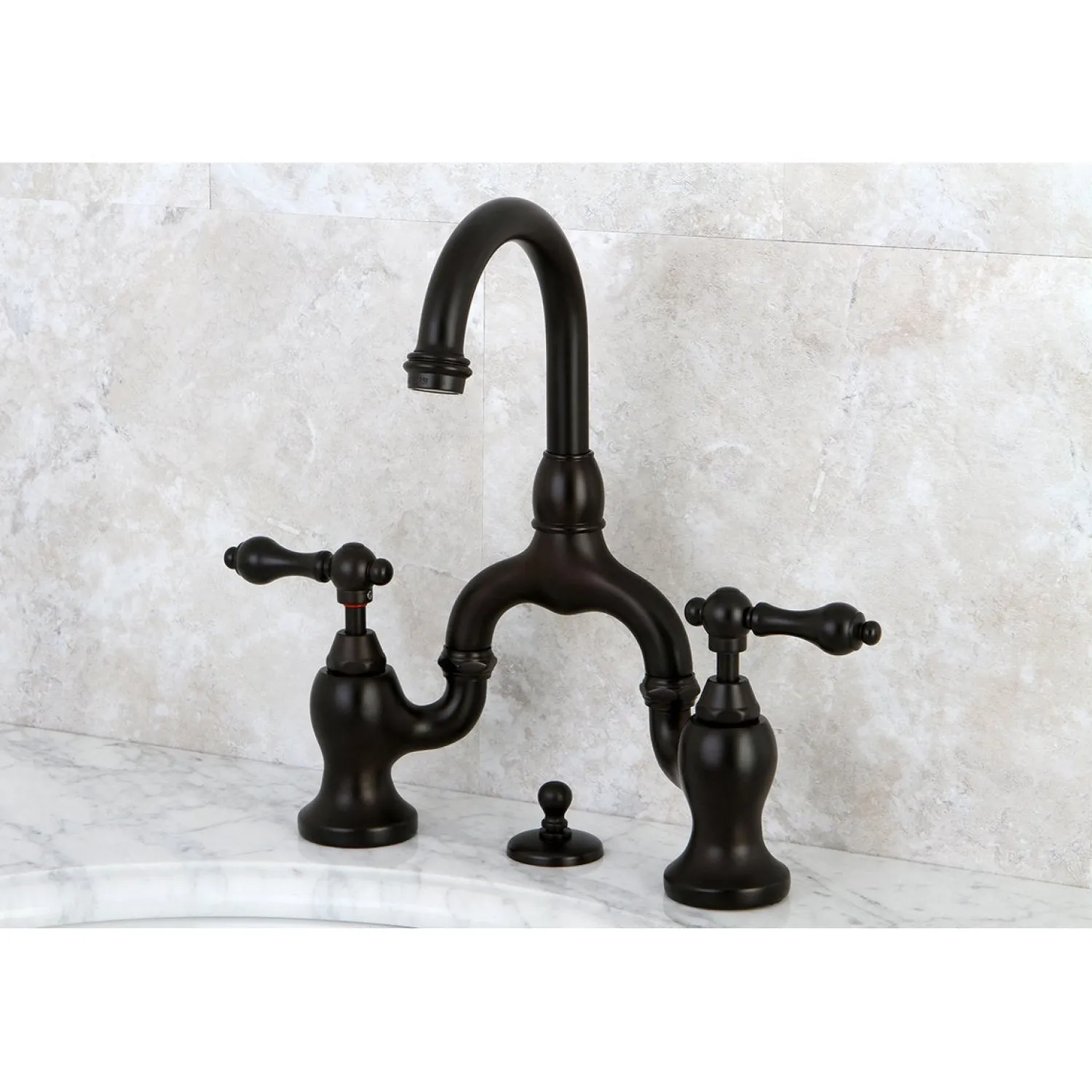 Online English Country 3-Hole Bathroom Bridge Faucet 8" Widespread|4" Center Set