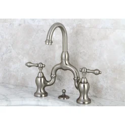 Online English Country 3-Hole Bathroom Bridge Faucet 8