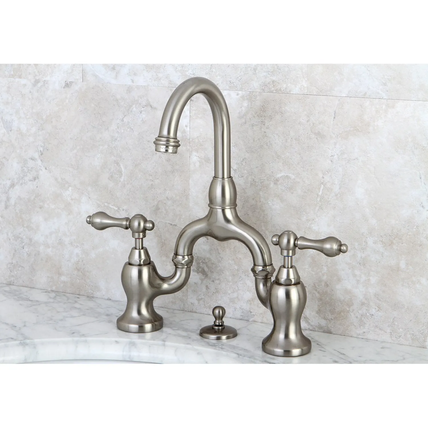 Online English Country 3-Hole Bathroom Bridge Faucet 8" Widespread|4" Center Set