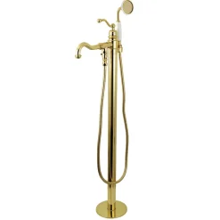 Hot English Country Single-Handle Freestanding Roman Tub Filler with Hand Shower Free Standing Tub Fillers|Tub Faucets