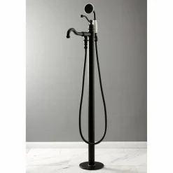 Hot English Country Single-Handle Freestanding Roman Tub Filler with Hand Shower Free Standing Tub Fillers|Tub Faucets