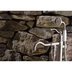 Hot English Country Single-Handle Freestanding Roman Tub Filler with Hand Shower Free Standing Tub Fillers|Tub Faucets