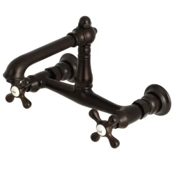 Outlet English Country 8-Inch Center Wall Mount Bathroom Faucet Wall Mount