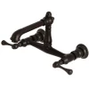 Outlet English Country Wall Mount 2-Hole Bathroom Faucet Wall Mount