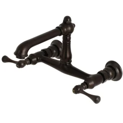 Outlet English Country Wall Mount 2-Hole Bathroom Faucet Wall Mount
