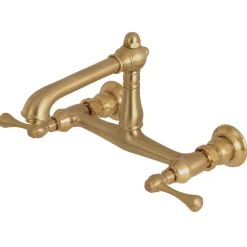Outlet English Country Wall Mount 2-Hole Bathroom Faucet Wall Mount