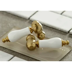 English Country 2-Hole Wall Mount Bathroom Faucet Wall Mount
