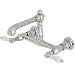 English Country 2-Hole Wall Mount Bathroom Faucet Wall Mount