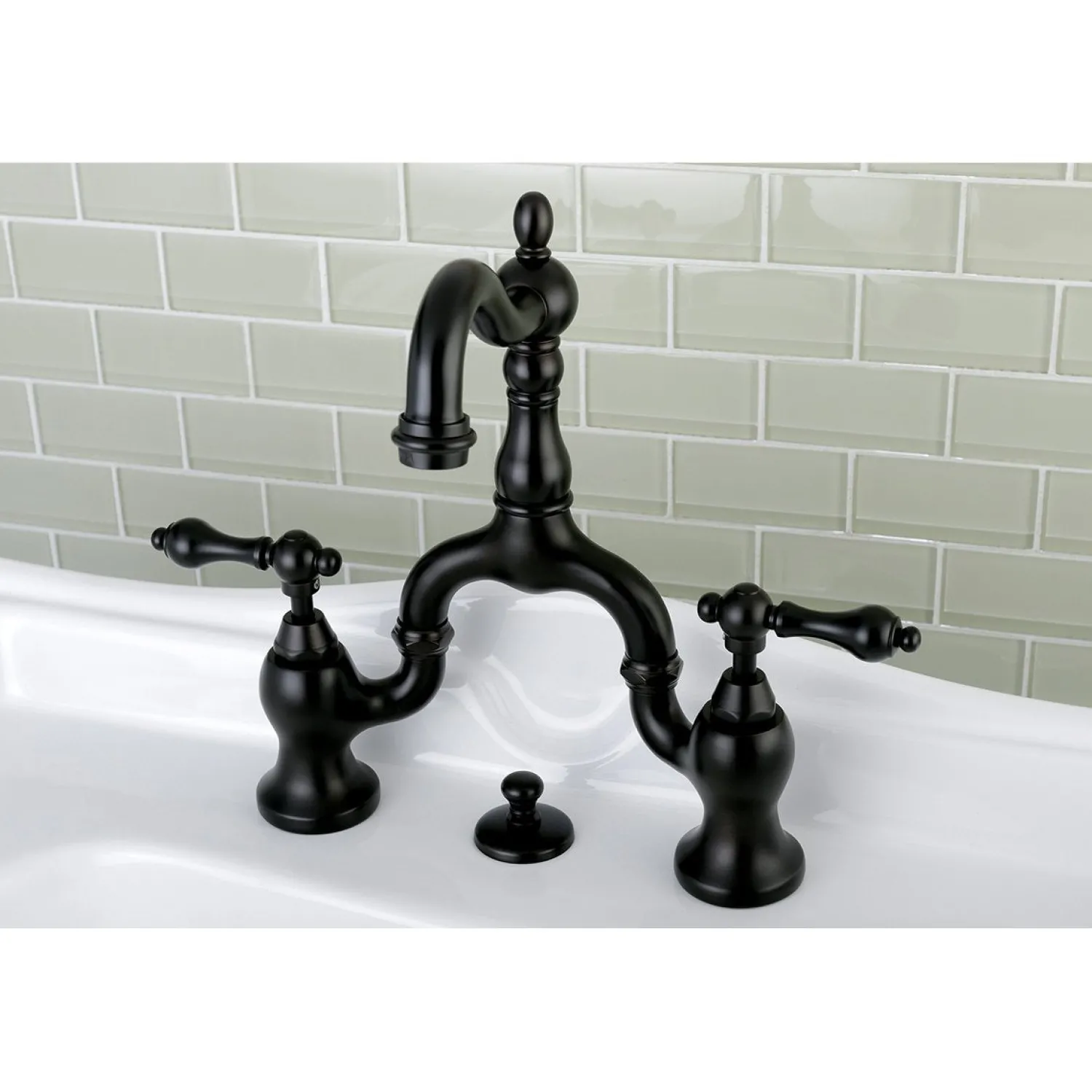 Outlet English Country Bathroom Bridge Faucet 8" Widespread|4" Center Set