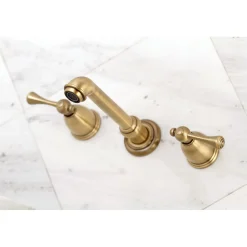 Outlet English Country Wall Mount 8-Inch Center Roman Tub Filler Tub Faucets