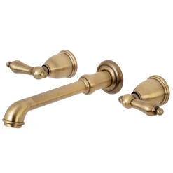 Outlet English Country 8-Inch Center Wall Mount Roman Tub Filler Tub Faucets