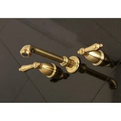 Outlet English Country 8-Inch Center Wall Mount Roman Tub Filler Tub Faucets