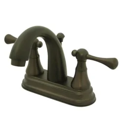 Best English Vintage 4" Centerset Lavatory Faucet with Brass Pop-up and Two Handle 4" Center Set