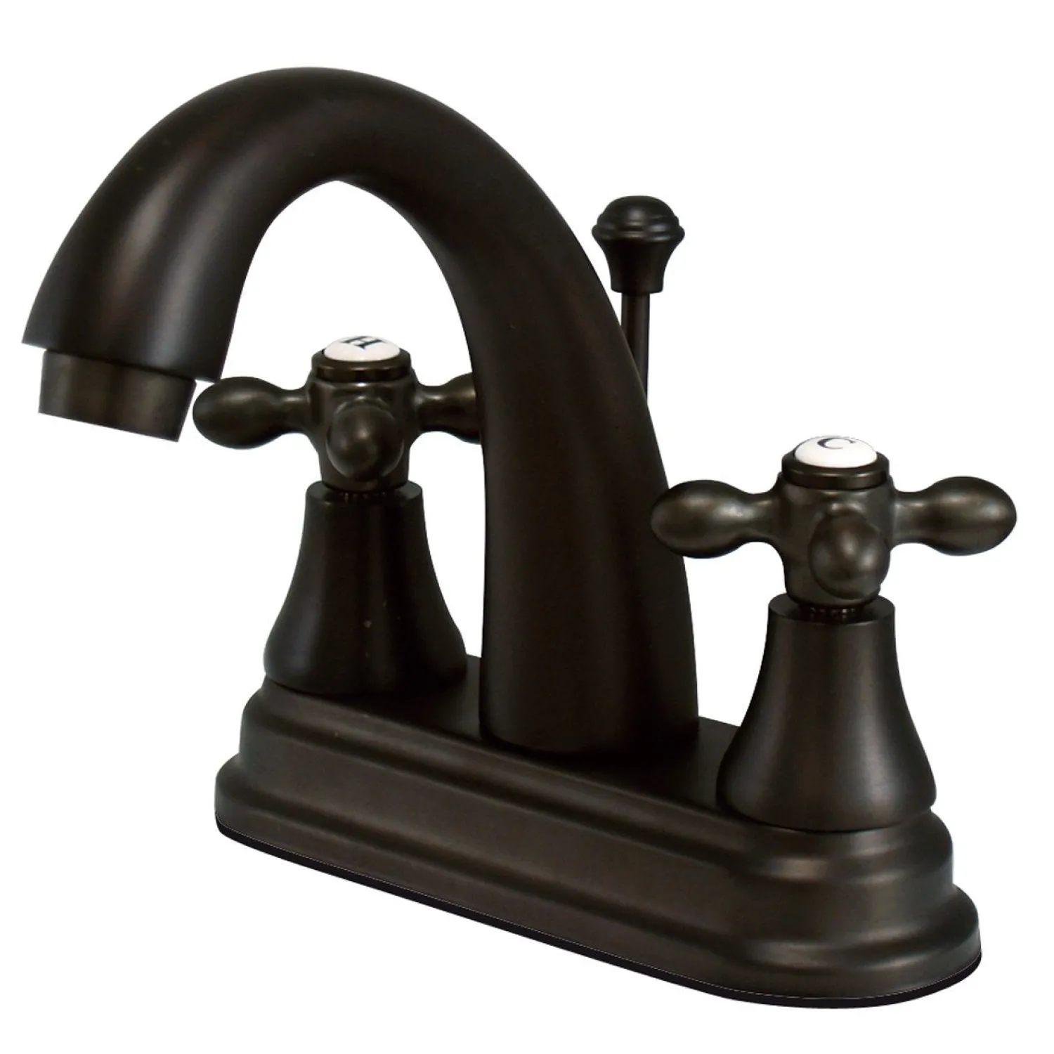 Sale English Vintage Two Handle 4" Centerset Lavatory Faucet with Brass Pop-up 4" Center Set