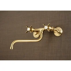 Clearance Essex Adjustable Center Wall Mount Bathroom Faucet Wall Mount