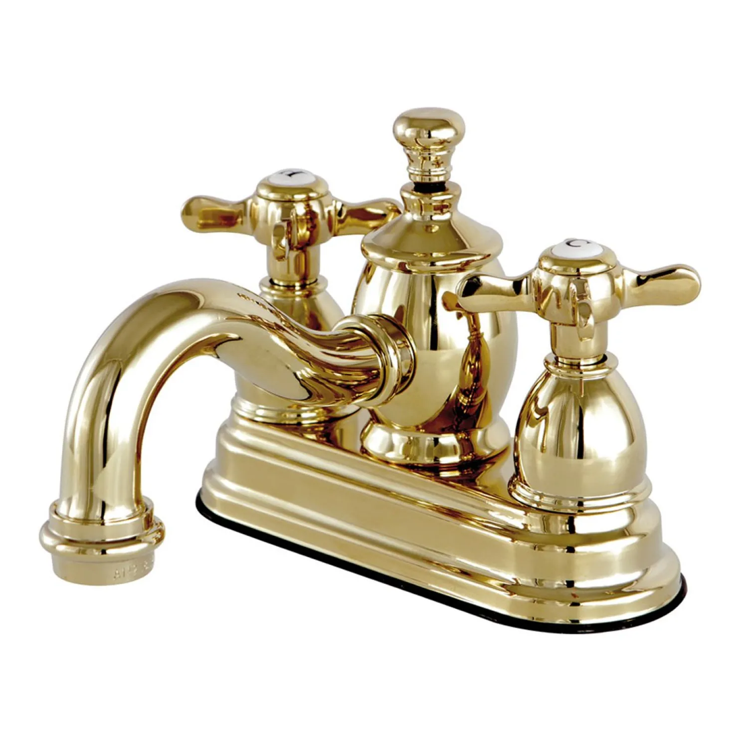 Discount Essex 4" Centerset Cross Handle Lavatory Faucet with Brass Pop-up 4" Center Set