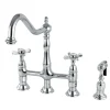 New Essex Classic 8" Centerset Kitchen Faucet with Brass Sprayer Bridge Faucets