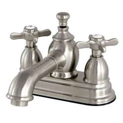 Essex Deck Mount 4" Centerset Lavatory Faucet with Brass Pop-up 4" Center Set