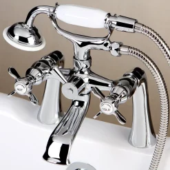 Essex Deck Mount Clawfoot Tub Filler with Hand Shower Tub & Shower Sets|Tub Faucets