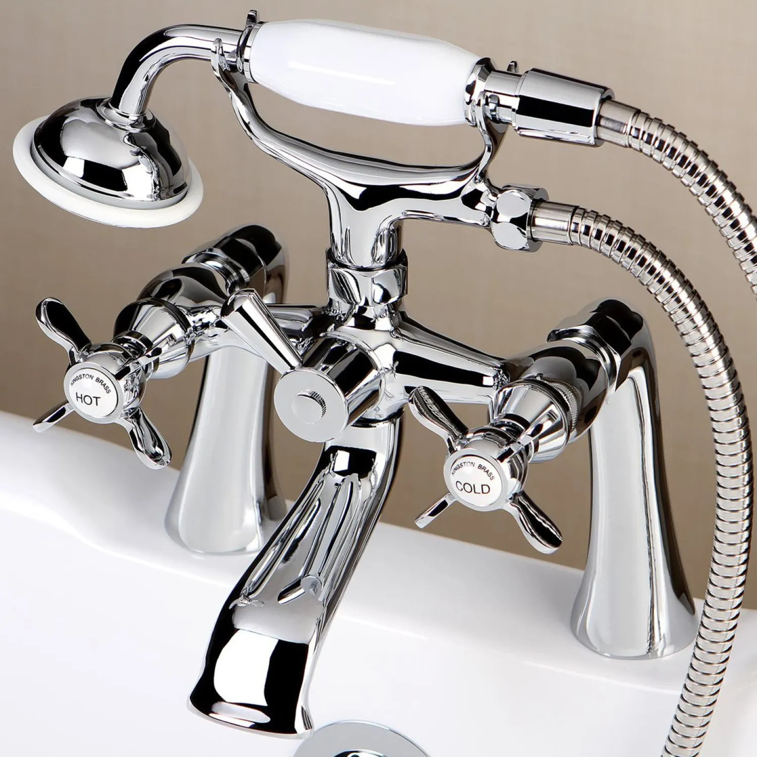 Essex Deck Mount Clawfoot Tub Filler with Hand Shower Tub & Shower Sets|Tub Faucets