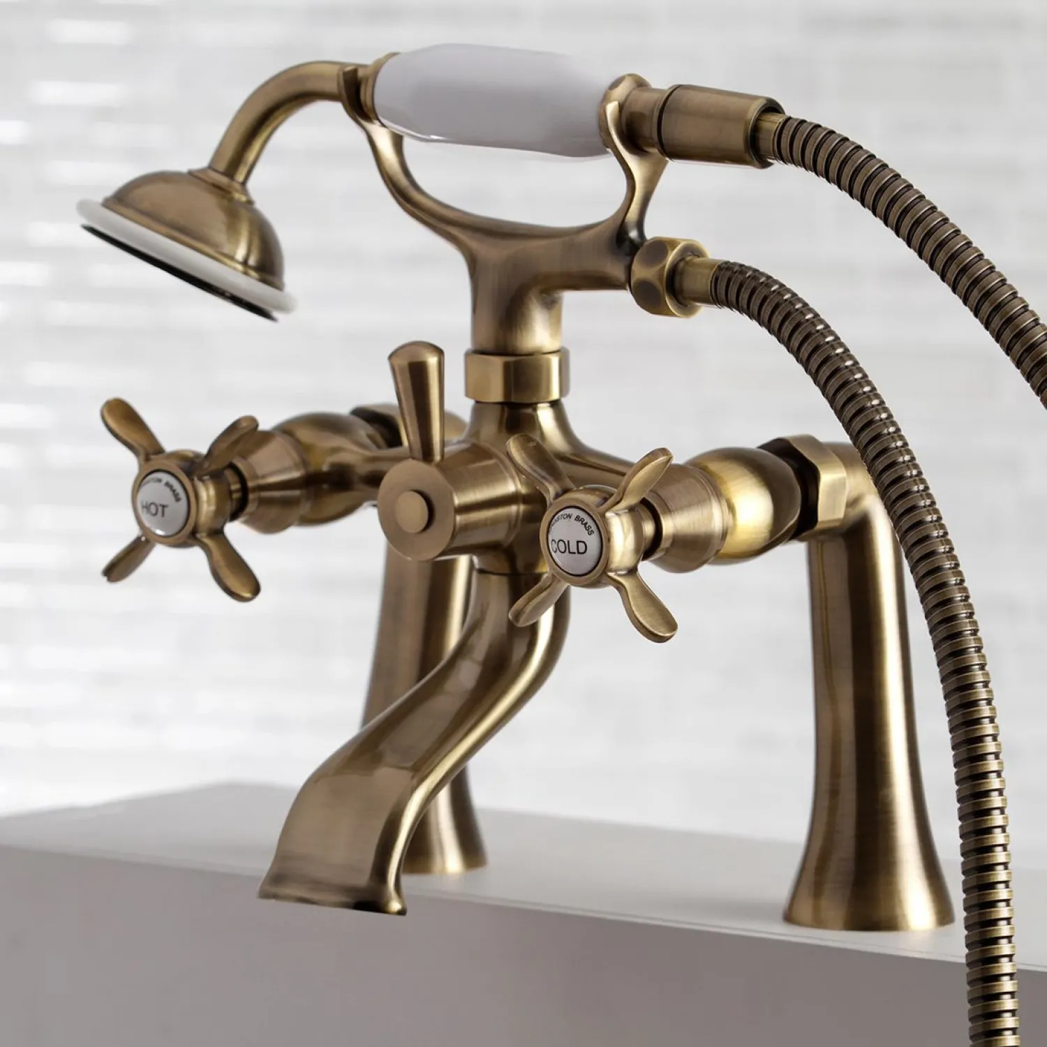 Essex Deck Mount Clawfoot Tub Filler with Hand Shower Tub & Shower Sets|Tub Faucets
