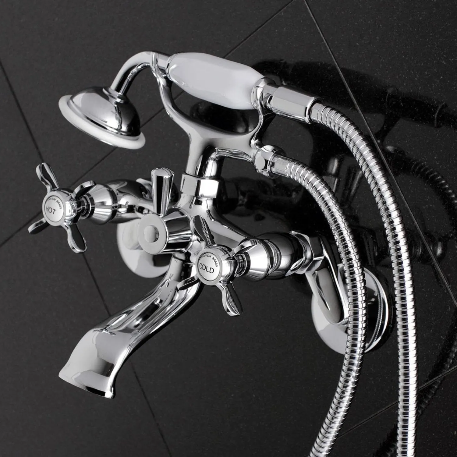 Essex 2-Handle Wall Mount Clawfoot Tub Faucet with Hand Shower Tub & Shower Sets|Tub Faucets