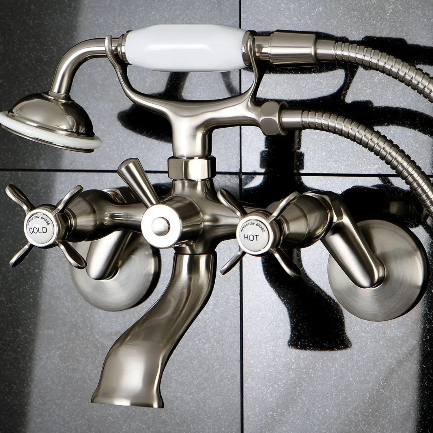 Essex 2-Handle Wall Mount Clawfoot Tub Faucet with Hand Shower Tub & Shower Sets|Tub Faucets