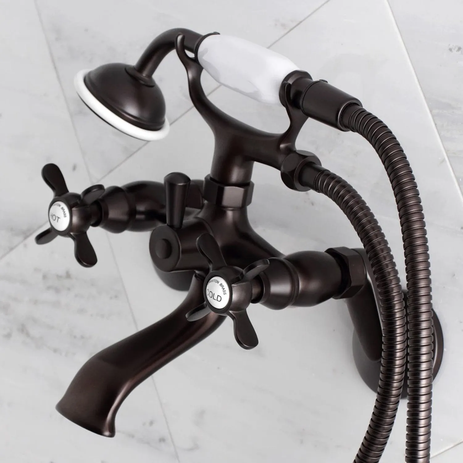 Essex 2-Handle Wall Mount Clawfoot Tub Faucet with Hand Shower Tub & Shower Sets|Tub Faucets