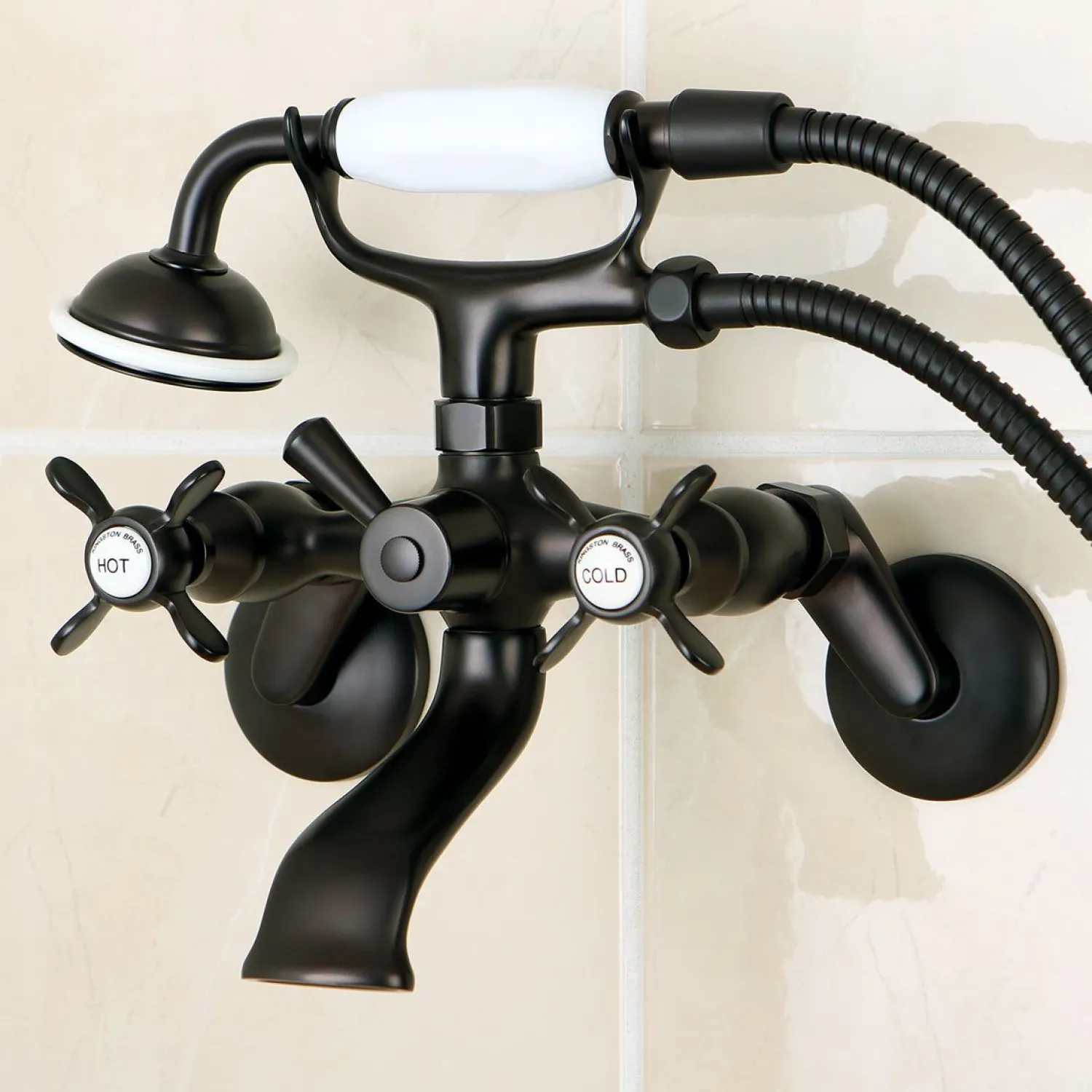 Essex 2-Handle Wall Mount Clawfoot Tub Faucet with Hand Shower Tub & Shower Sets|Tub Faucets