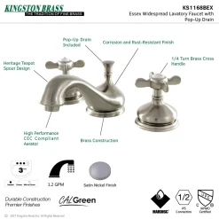 New Essex 3-Hole 8-Inch Widespread Bathroom Faucet 8